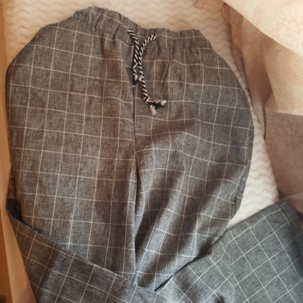 Plaid khaki pants